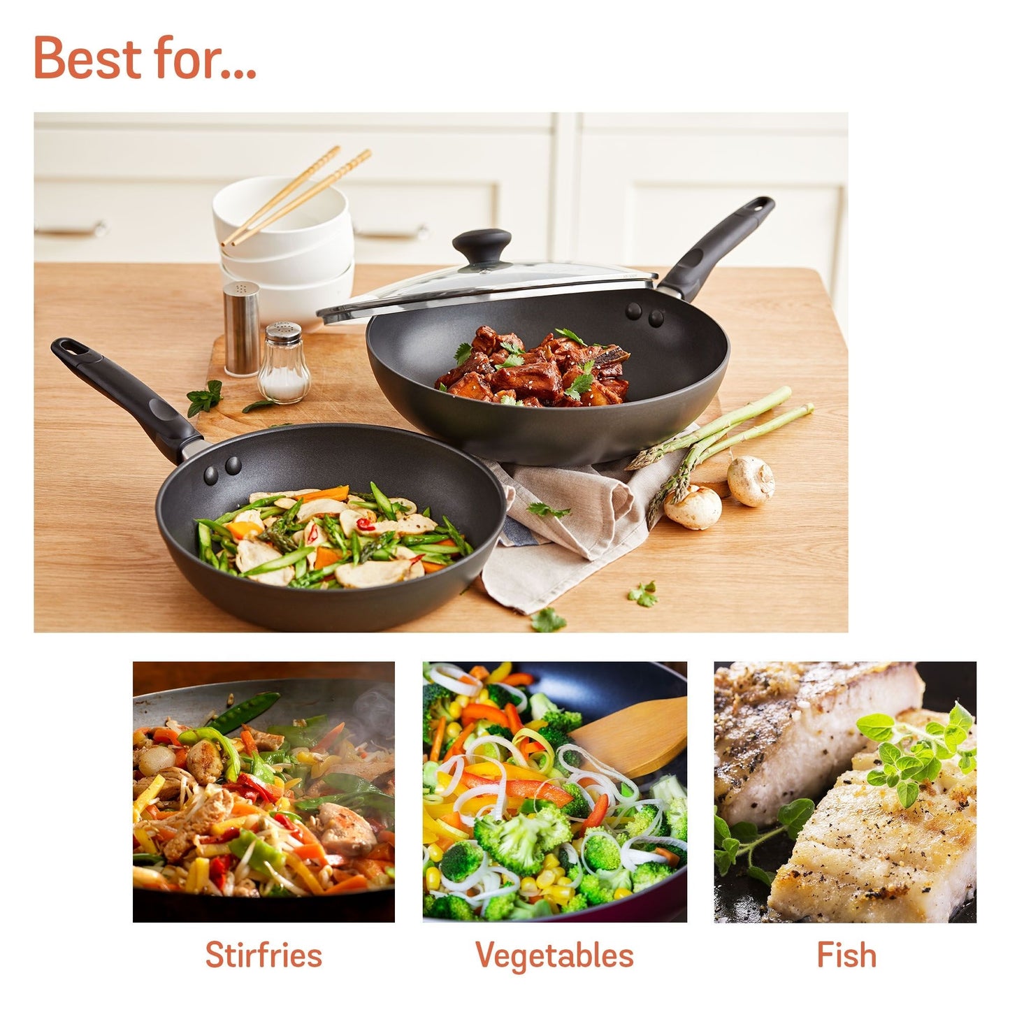 Meyer Cook 'N' Look Induction Covered Stirfry 30cm/4.3L