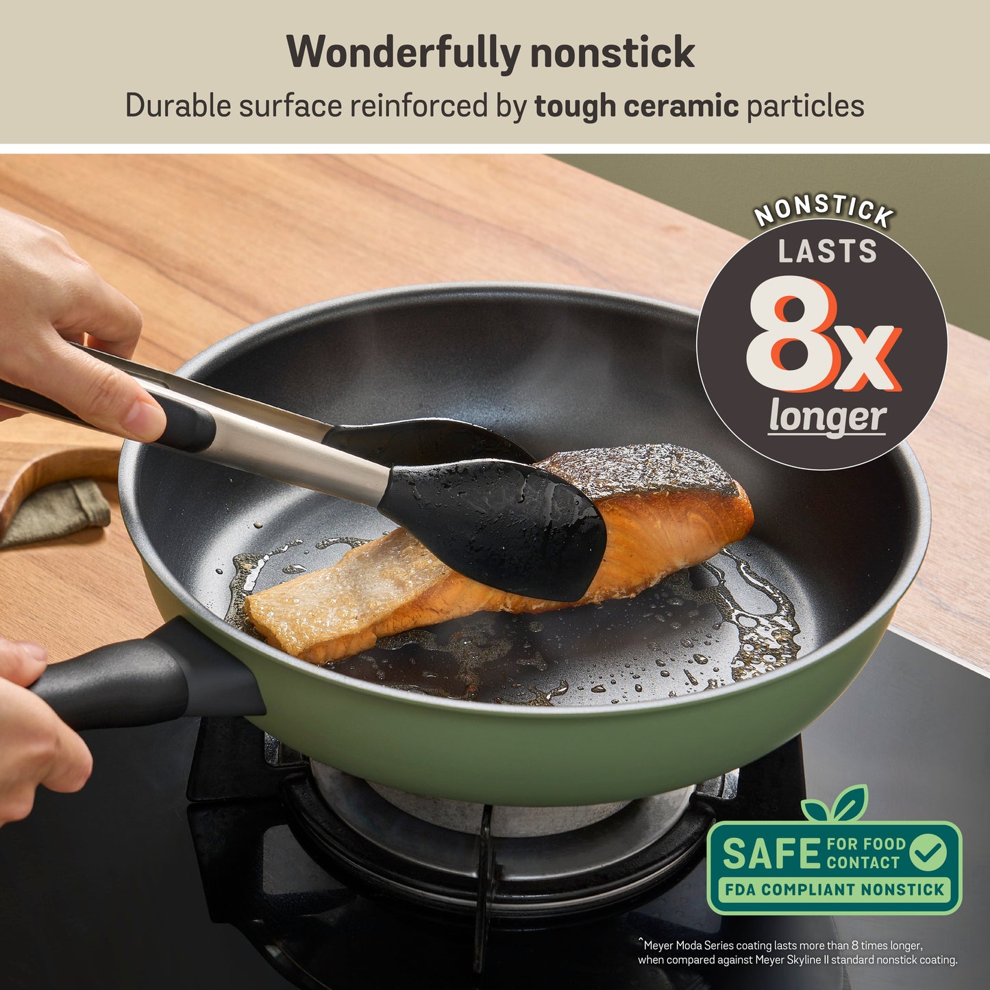 Meyer Moda Induction Open French Frypan 28cm Sage