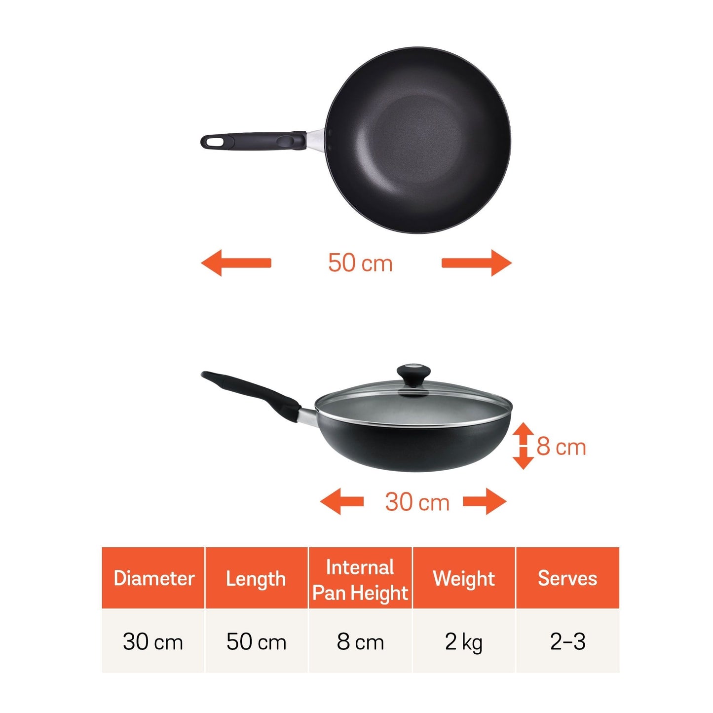 Meyer Cook 'N' Look Induction Covered Stirfry 30cm/4.3L