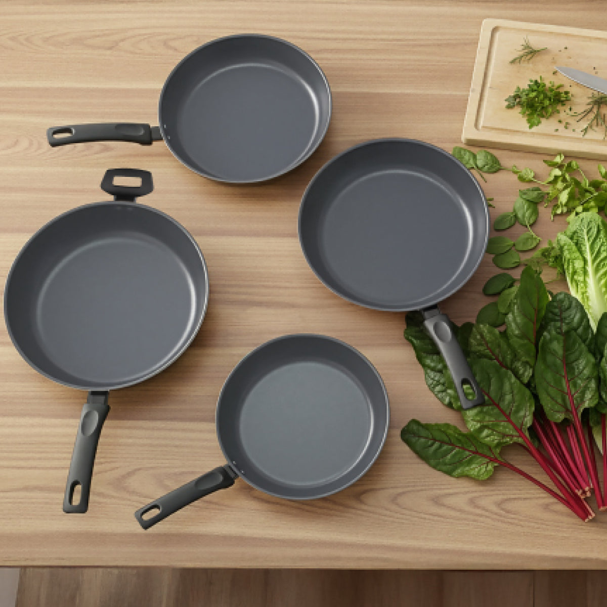 Additional angle: For searing, frying and everyday cooking – ceramic-coated aluminium – RACO Ceramic Essentials Induction Deep Open Frypan 28cm