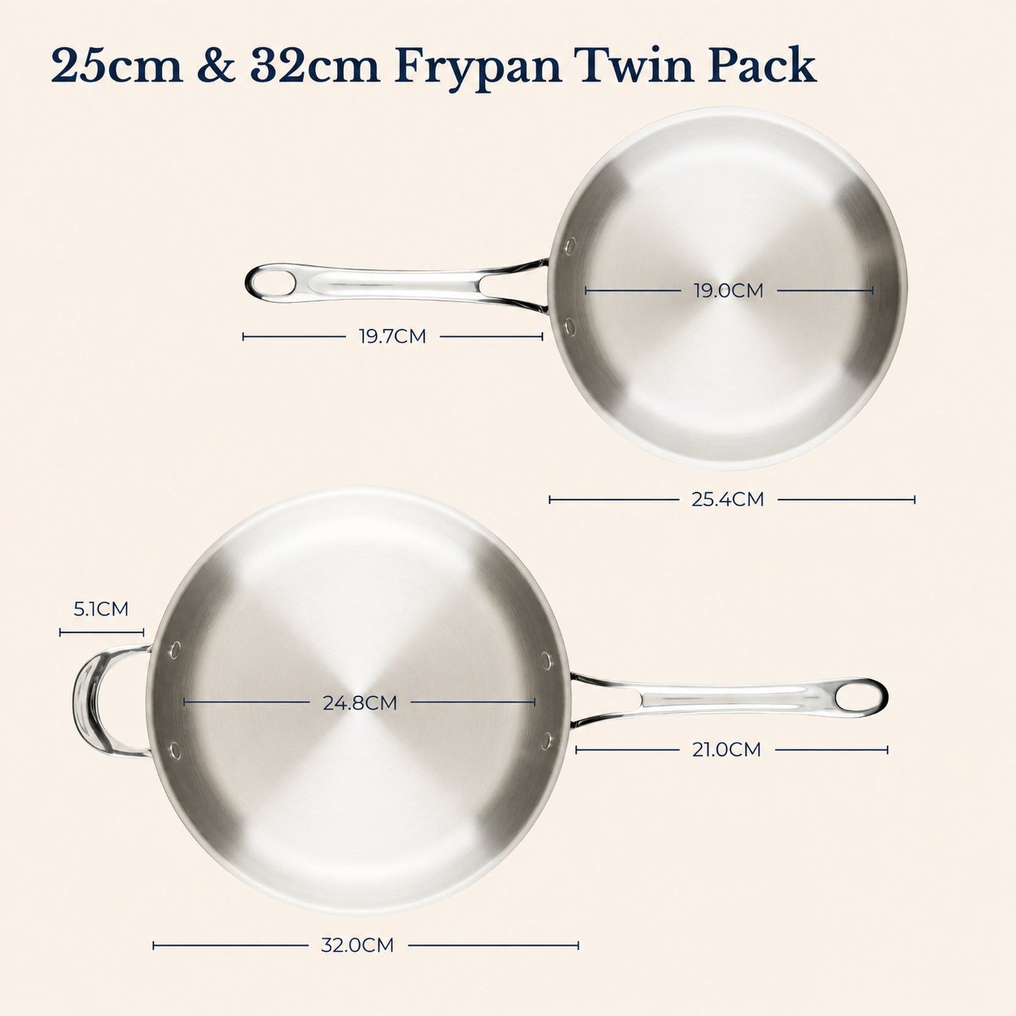 Additional angle: for searing, frying and everyday cooking – tri-ply clad stainless steel – Anolon EverLast Tri-Ply Clad Stainless Steel Induction Frypan...