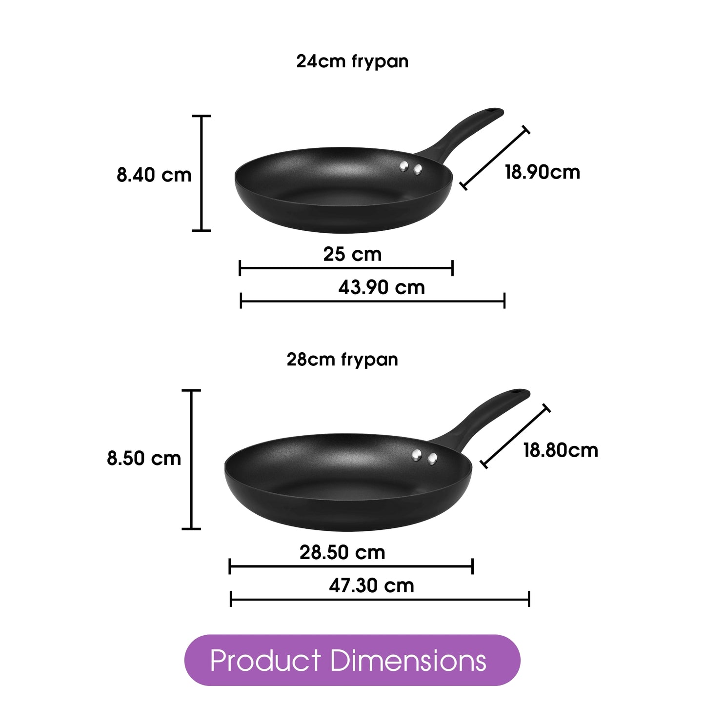 RACO Elite Nonstick Twin Pack 24/28cm