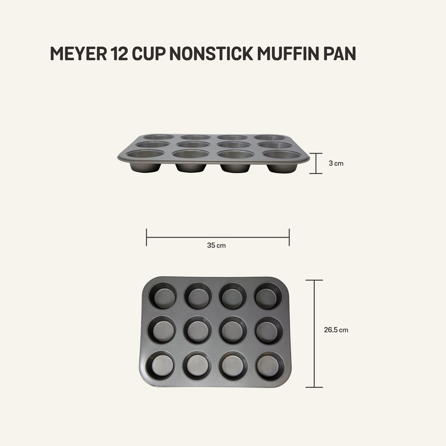Meyer Nonstick Bakeware Muffin Pan 12 cup