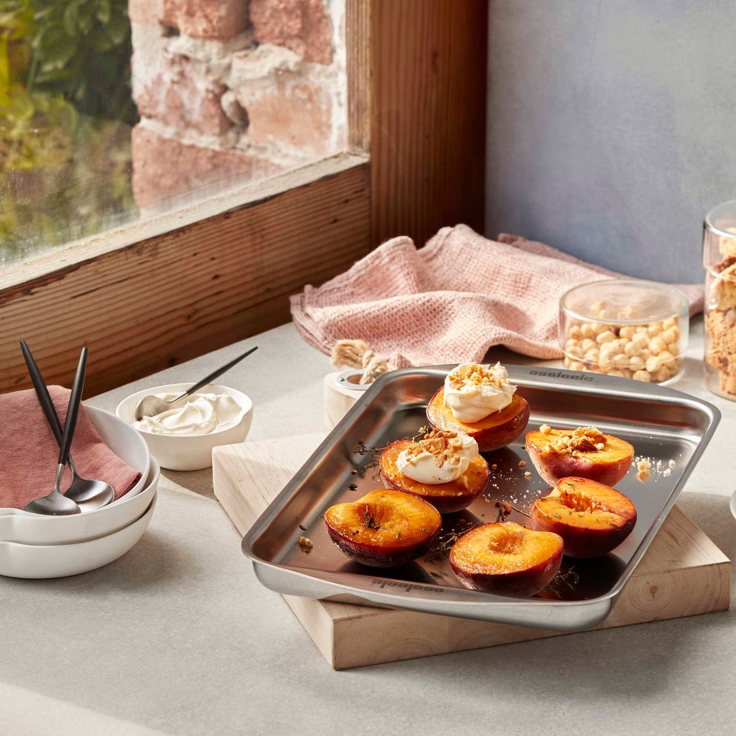 Essteele Clad Ovenware Stainless Steel Baking Sheet 23cm x 32cm x 2.5cm