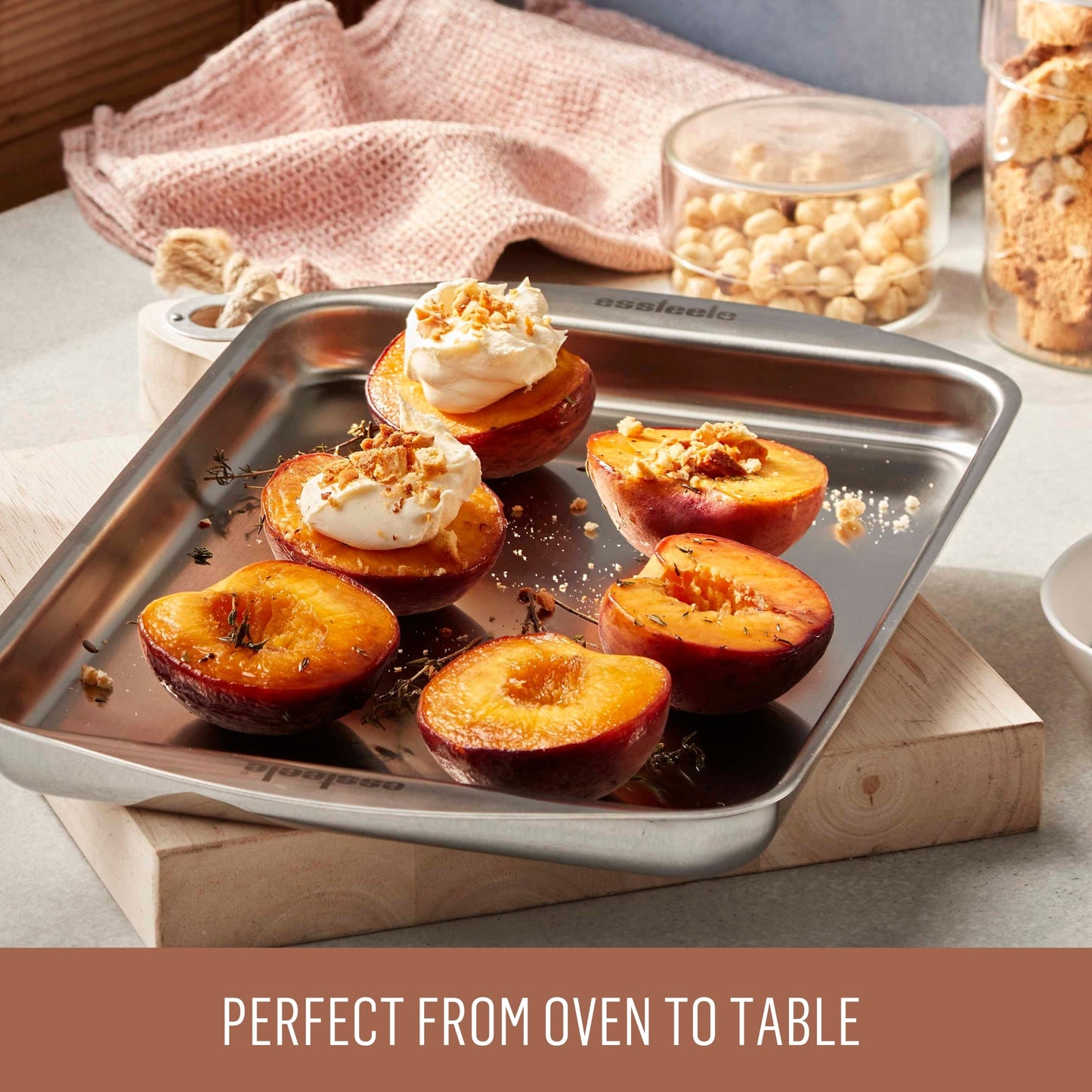 Essteele Clad Ovenware Stainless Steel Baking Sheet 23cm x 32cm x 2.5cm