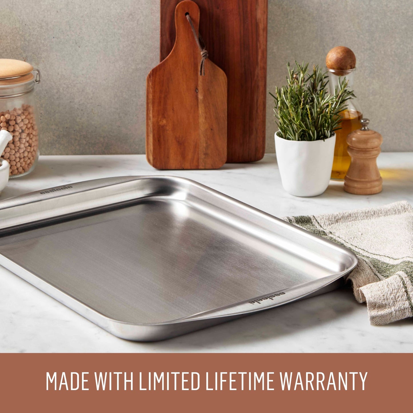 Essteele Clad Ovenware Stainless Steel Baking Sheet 30cm x 38cm x 2.5cm