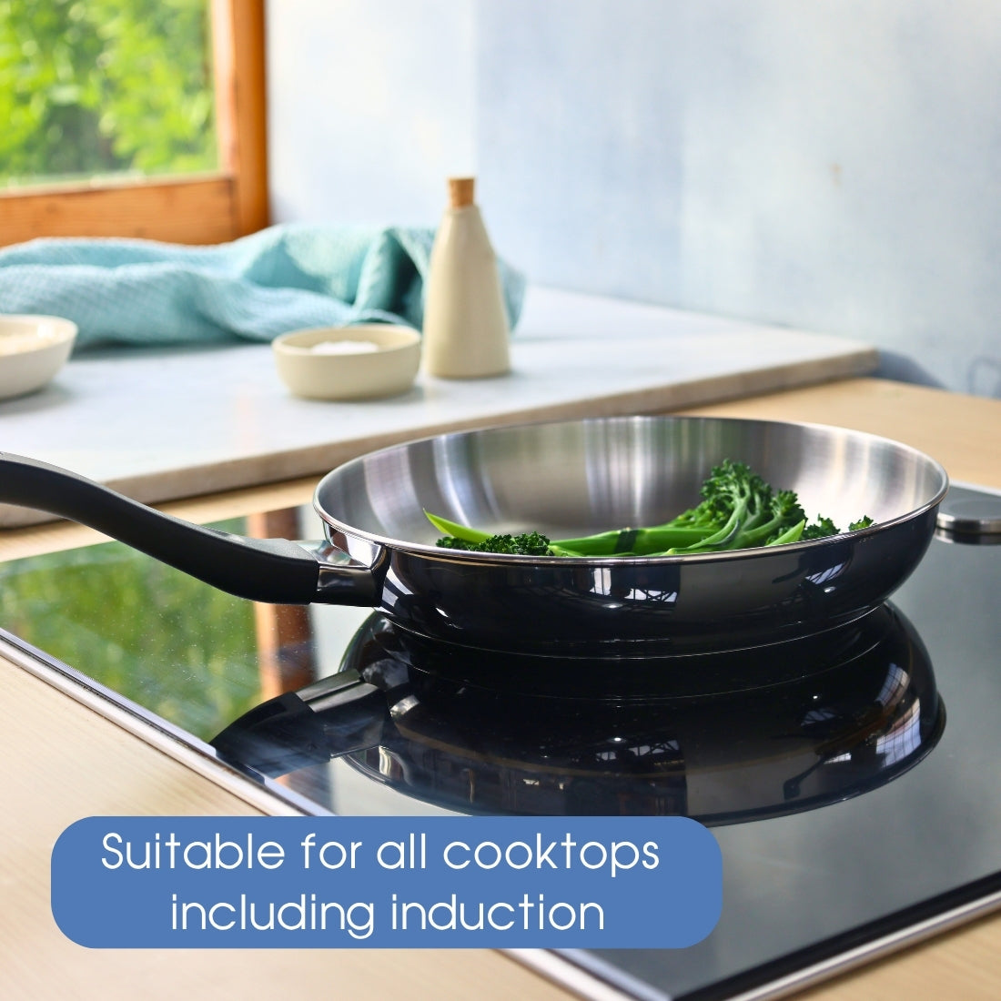 RACO Eversteel Stainless Steel Induction Frypan 28cm