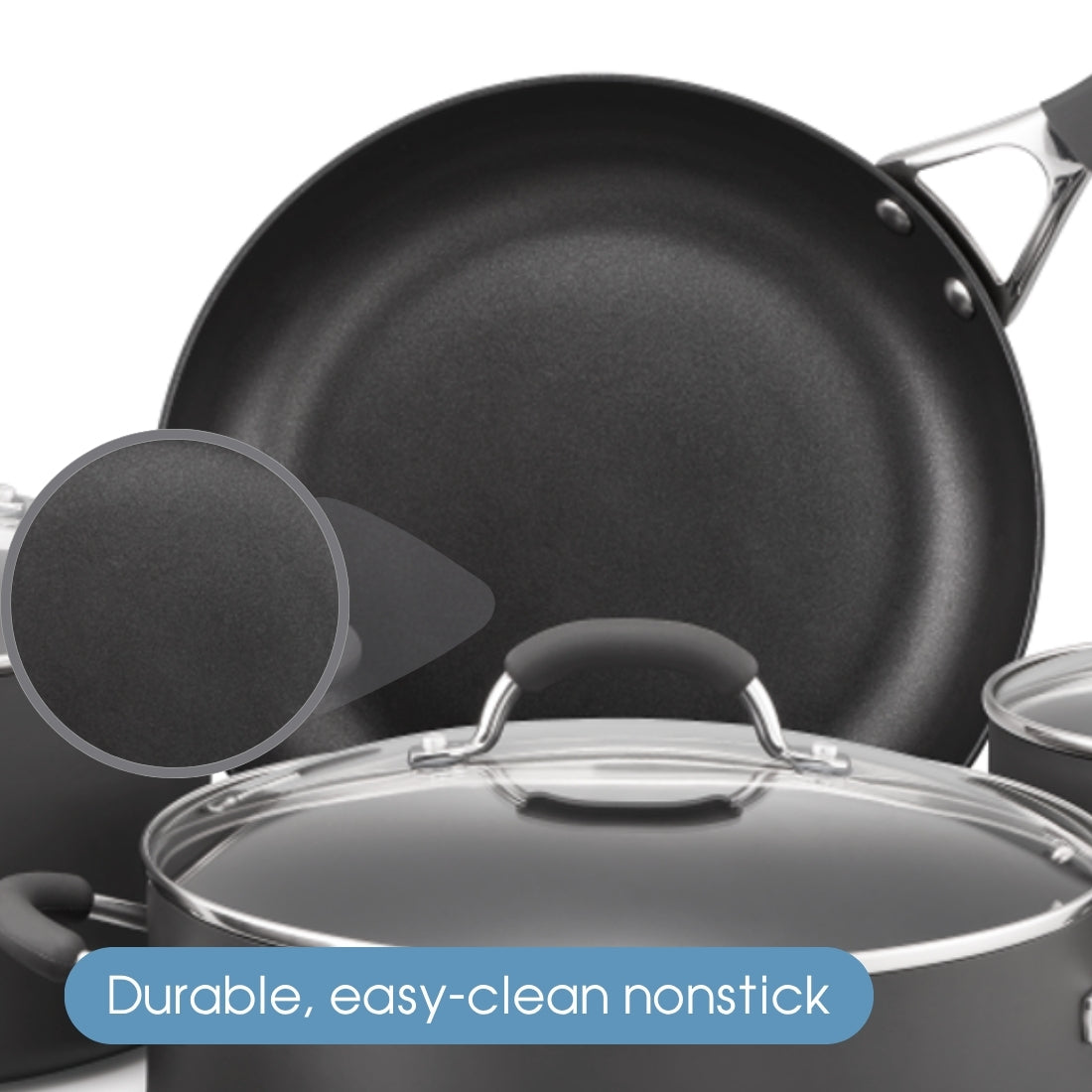 RACO Reliance Hard Anodised Induction 5 Piece Cookware Set