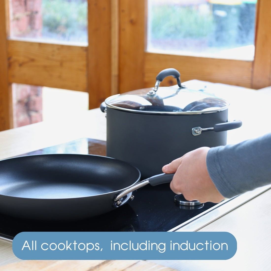 RACO Reliance Hard Anodised Induction 5 Piece Cookware Set