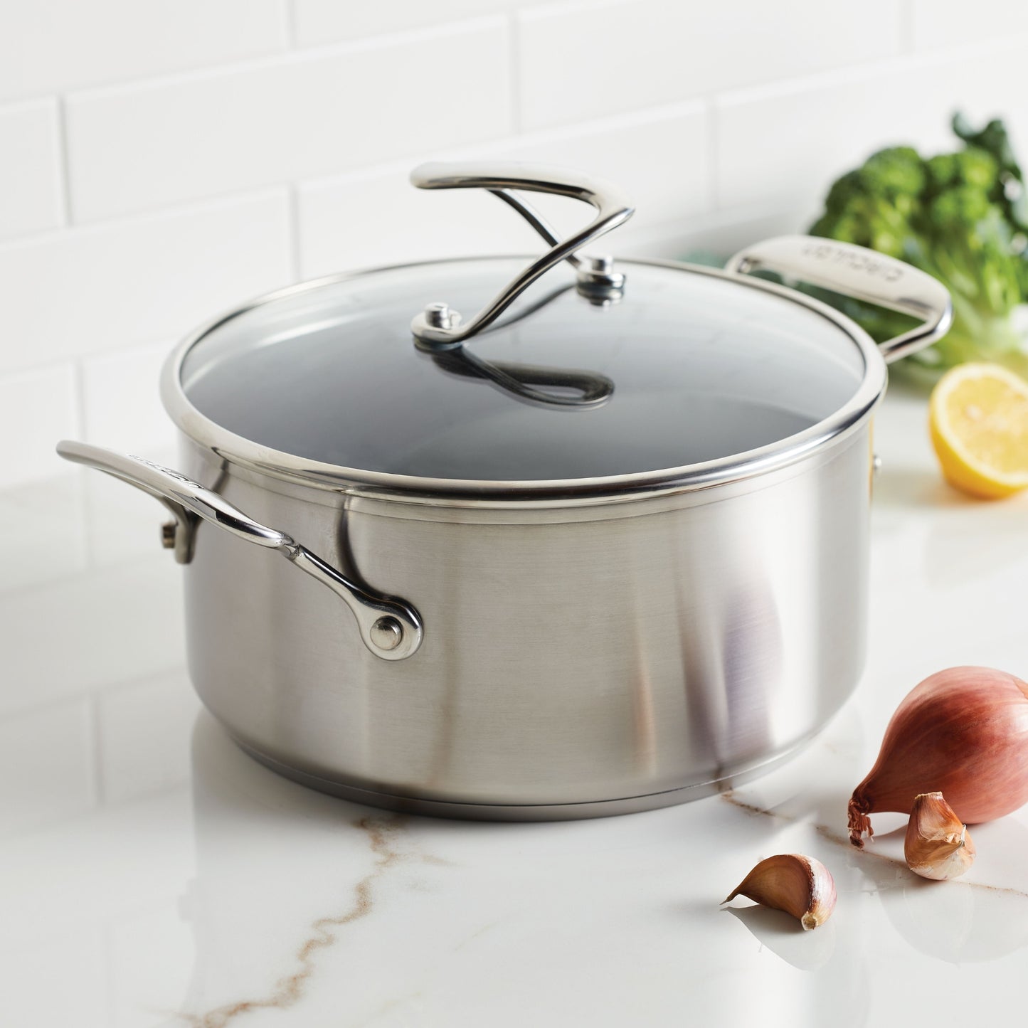 Circulon C-Series Nonstick Clad Stainless Steel Induction Stockpot 26cm & Sauteuse 30cm