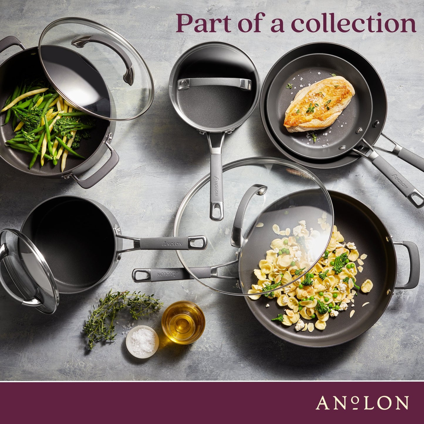Anolon Endurance+ Nonstick Induction 4 Piece Cookware Set