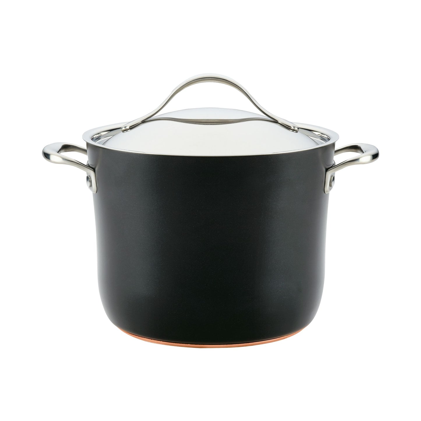 Anolon Nouvelle Copper Luxe Nonstick Induction Covered Saucepot 20cm/3.8L Onyx