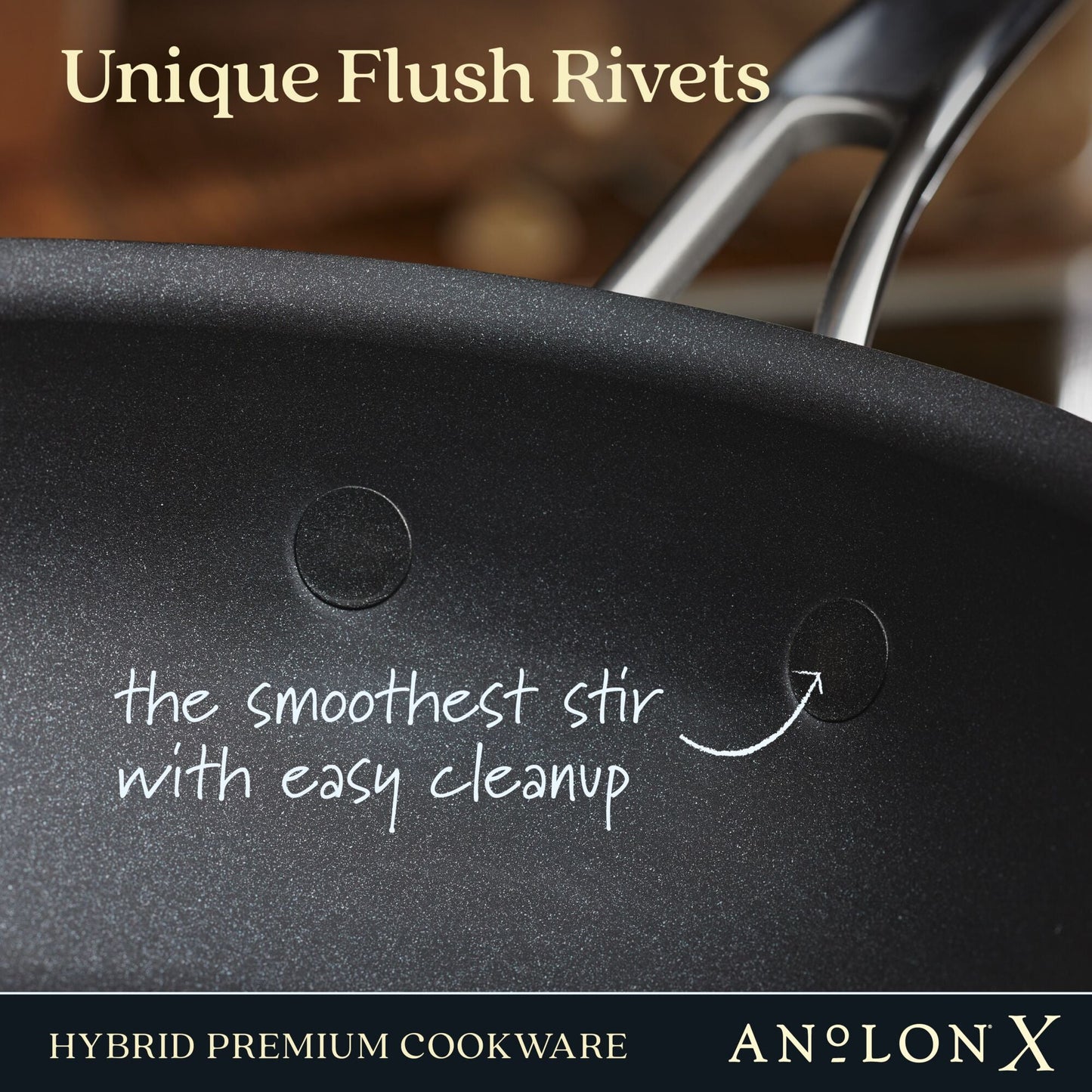 Anolon X Hybrid Stainless Steel Nonstick Induction Saute & Saucier Set