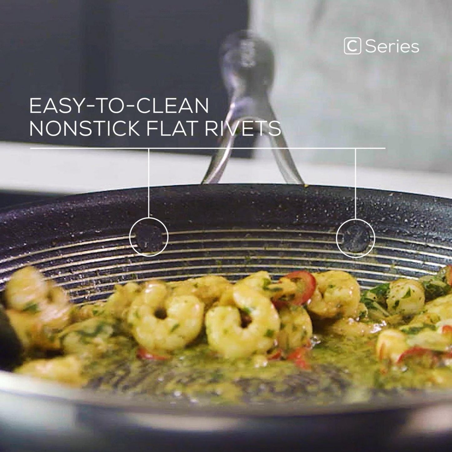 Circulon C-Series Nonstick Clad Stainless Steel Induction Covered Sauteuse 30cm