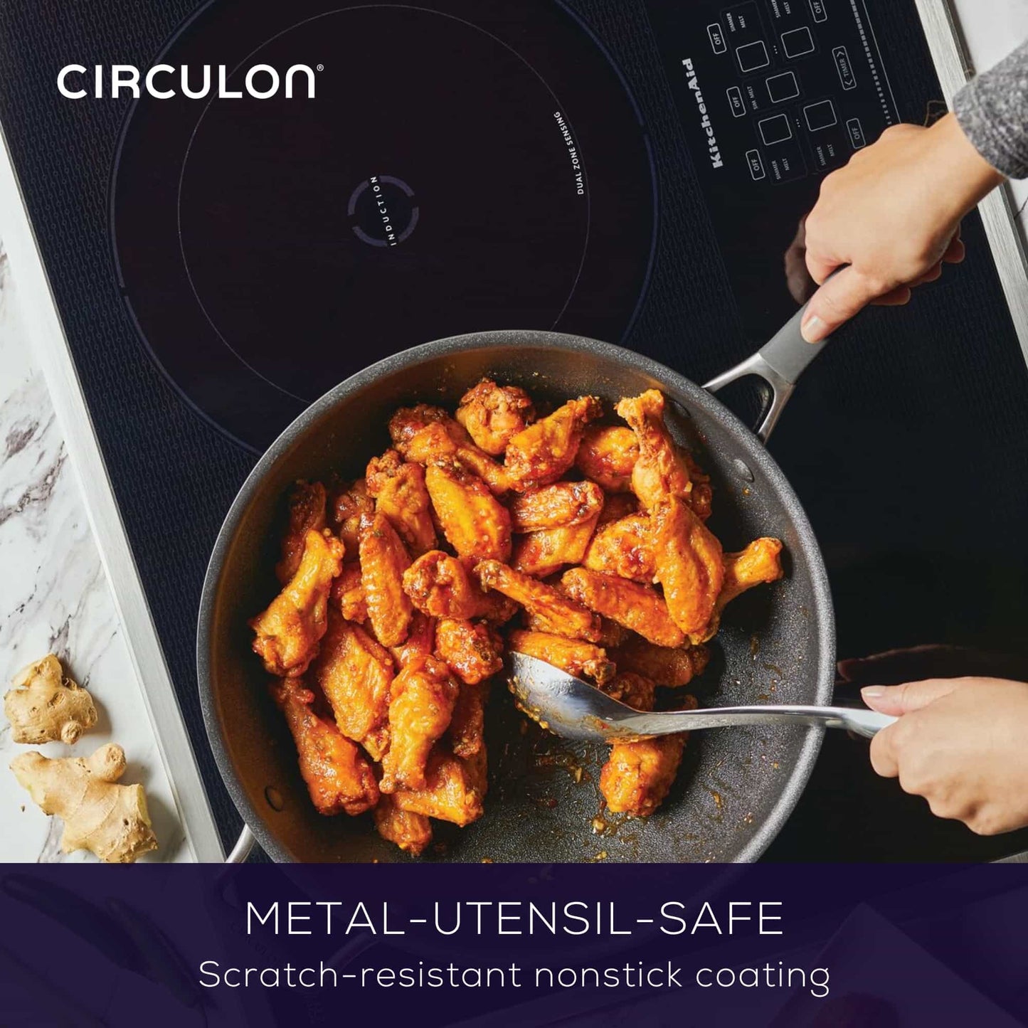 Circulon ScratchDefense A1 Nonstick Nonstick Induction Open Stirfry 34cm