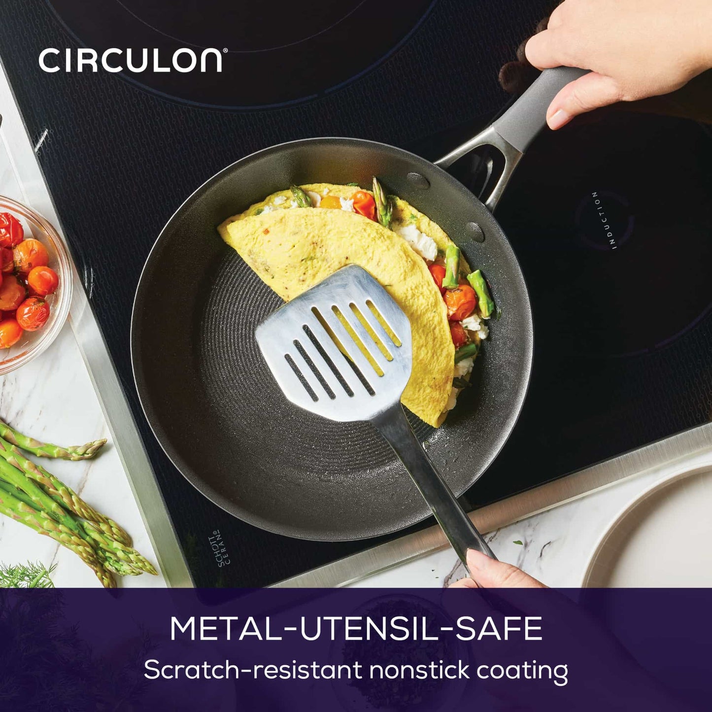 Circulon ScratchDefense A1 Nonstick Induction Skillet Twin Pack 21.5/28cm