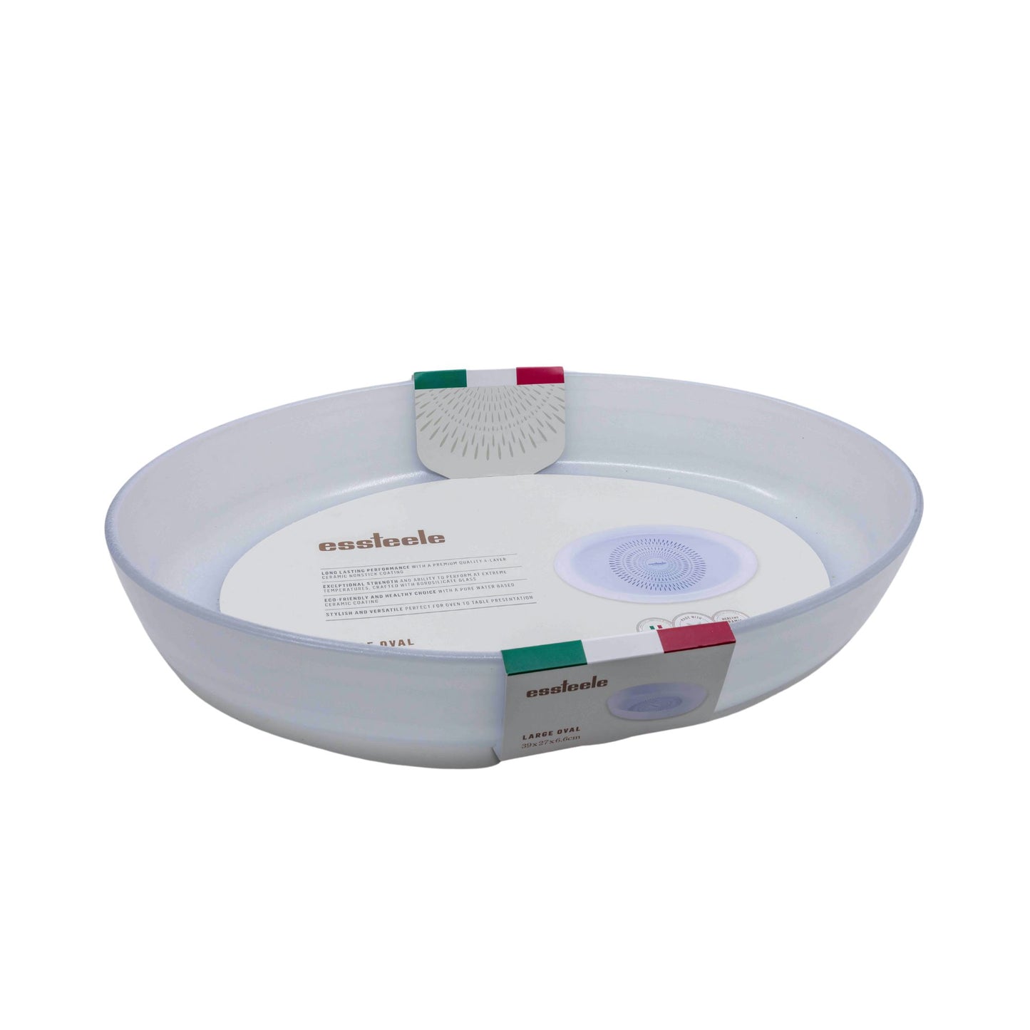 Essteele Glass Ceramic Nonstick 3.5L Large Oval Dish 39 x 27 x 6.6cm