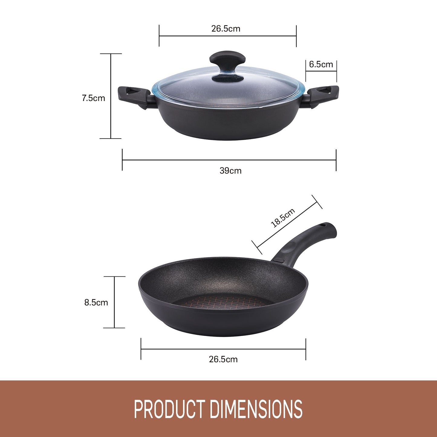 Essteele Per Salute Nonstick Induction 2 Piece Cookware Set
