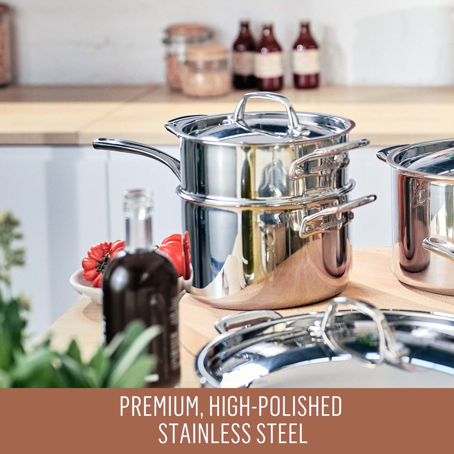 Essteele Eternità Clad Stainless Steel Induction Covered Saucepan 18cm/2.8L