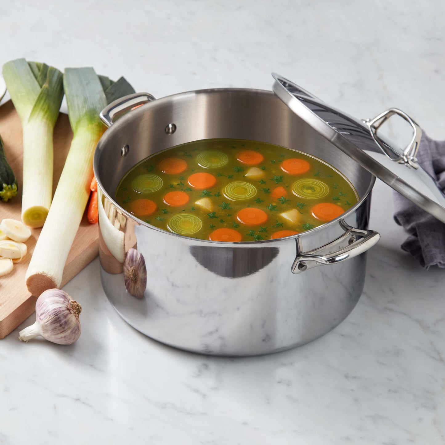Essteele Eternità Clad Stainless Steel Induction Covered Stockpot 30cm/11.3L