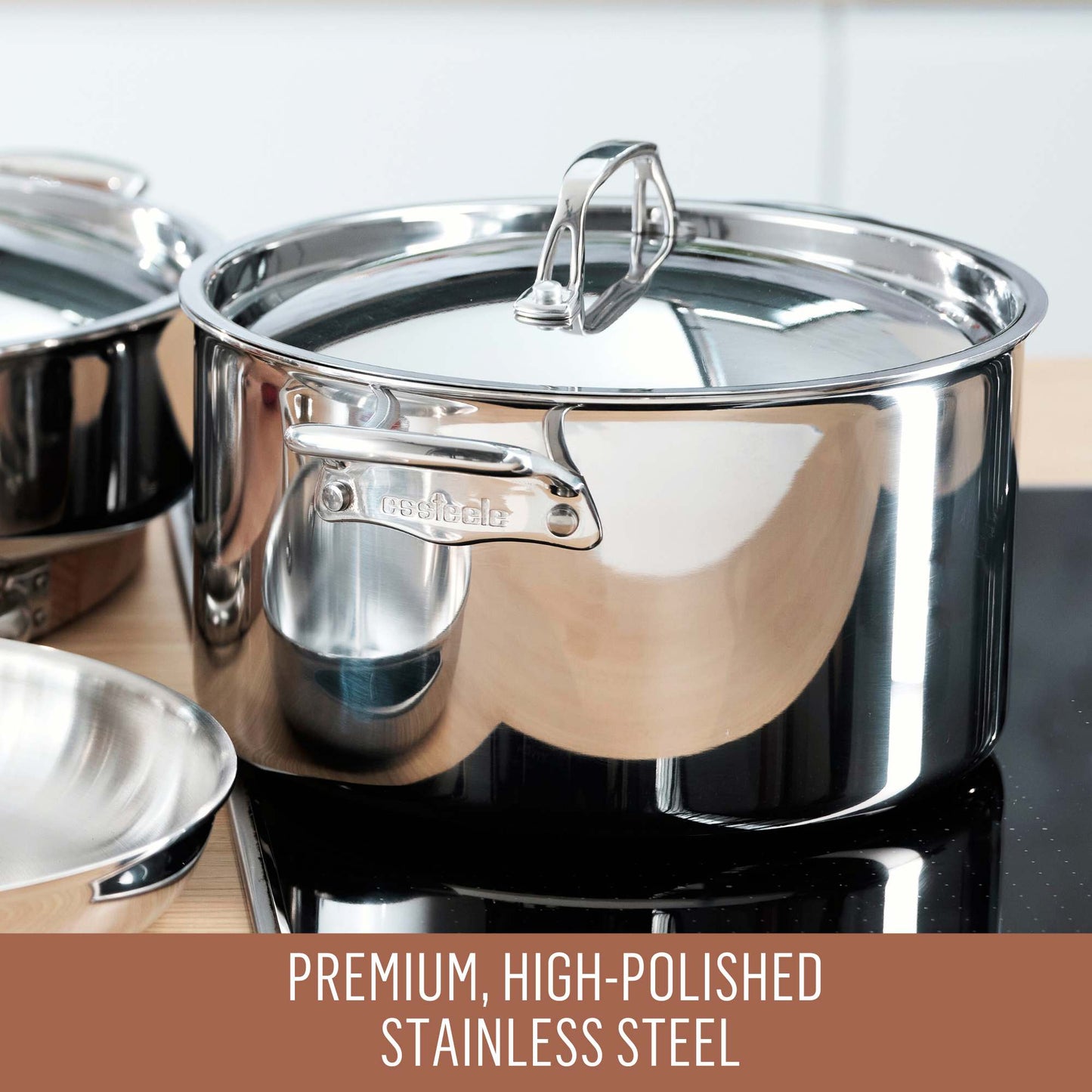 Essteele Eternità Clad Stainless Steel Induction Covered Stockpot 30cm/11.3L