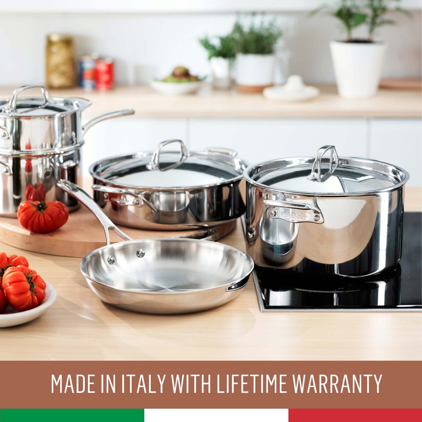 Essteele Eternità Clad Stainless Steel Induction Covered Stockpot 30cm/11.3L