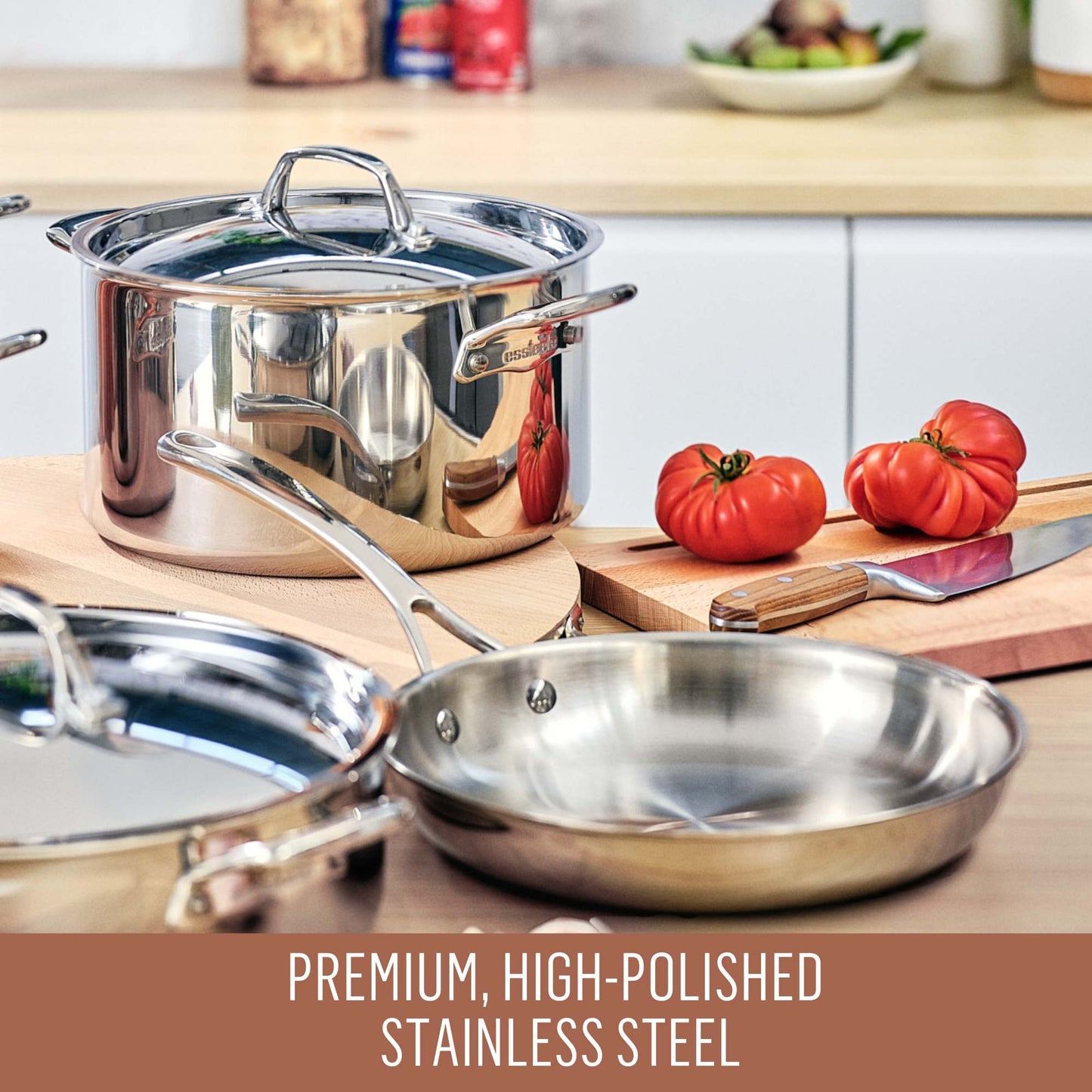 Essteele Eternità Clad Stainless Steel Induction Open French Skillet 26cm