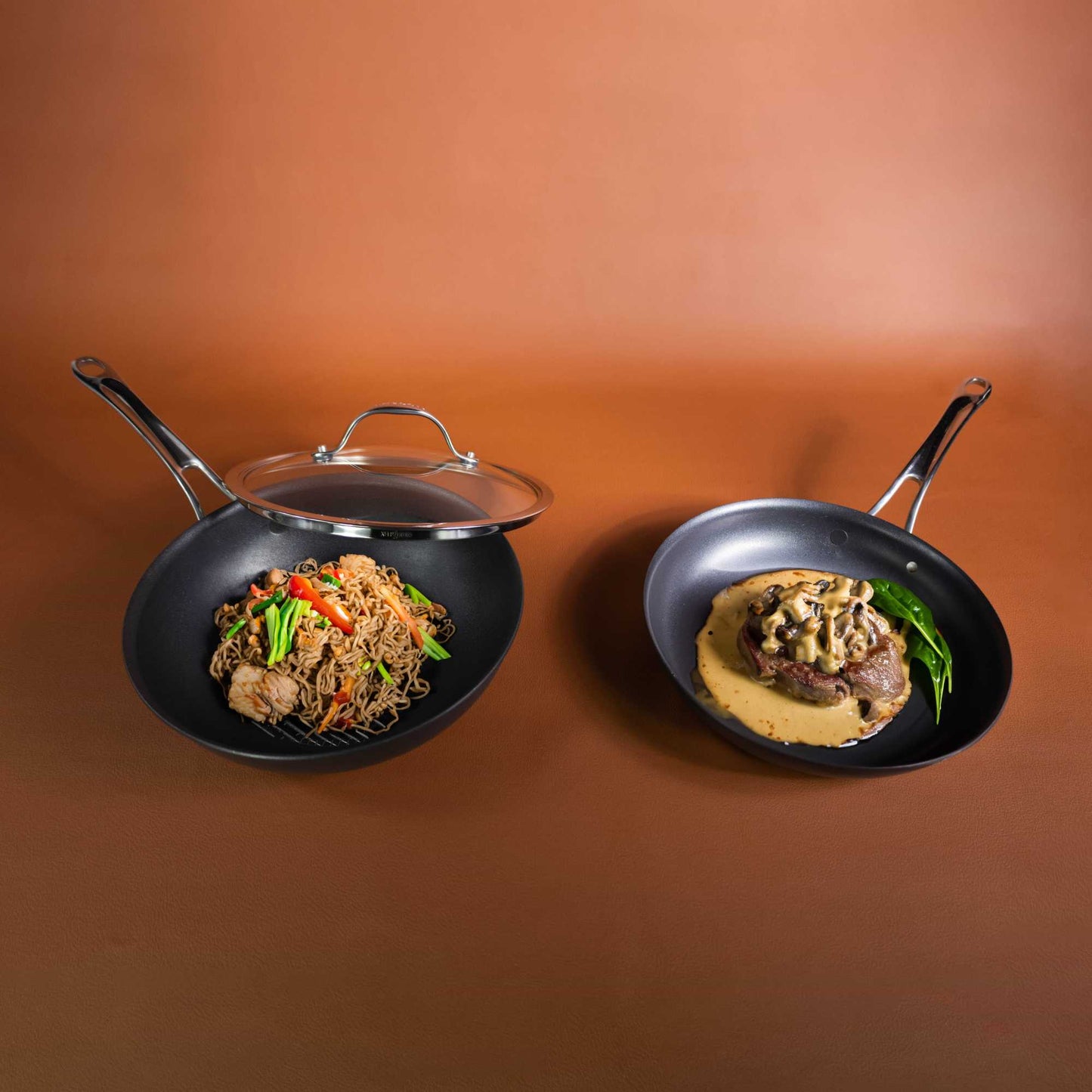 Anolon X Hybrid Nonstick Induction Skillet 25cm & Stirfry 25cm