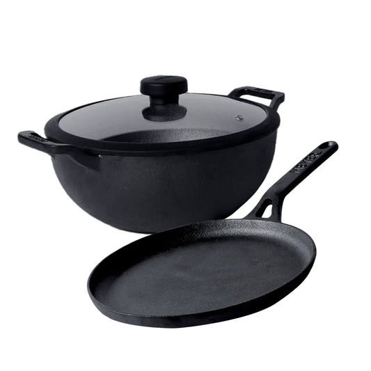 Meyer Pre-Seasoned Cast Iron Induction 2 Piece Signature Combo Set