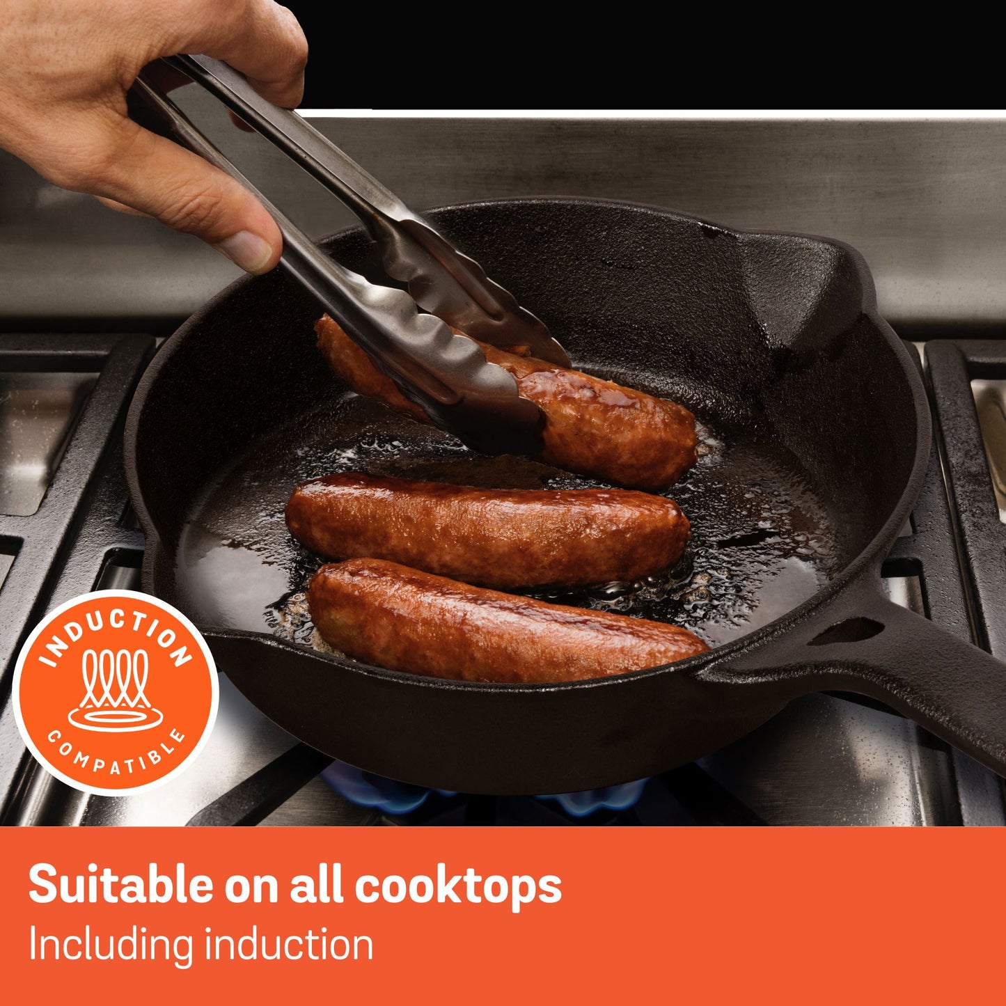 Meyer Pre-Seasoned Cast Iron Induction Skillet 26cm