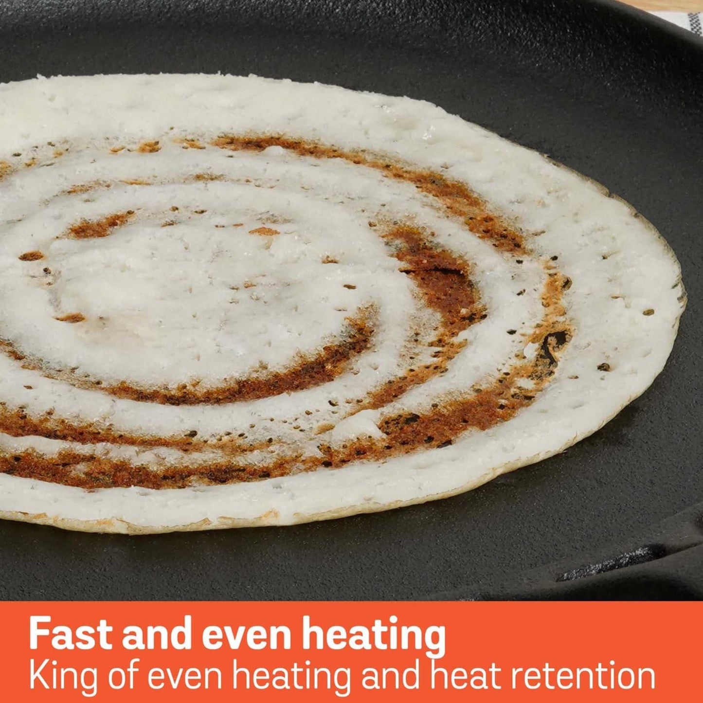 Meyer Pre-Seasoned Cast Iron Induction Tawa 28cm
