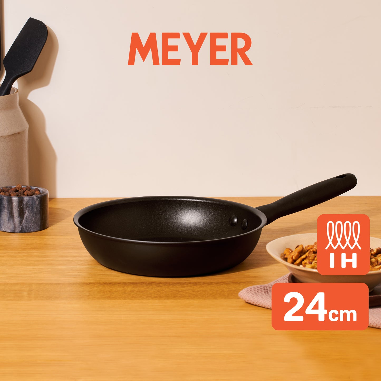 Meyer Midnight Series Nonstick Induction 24cm Frypan