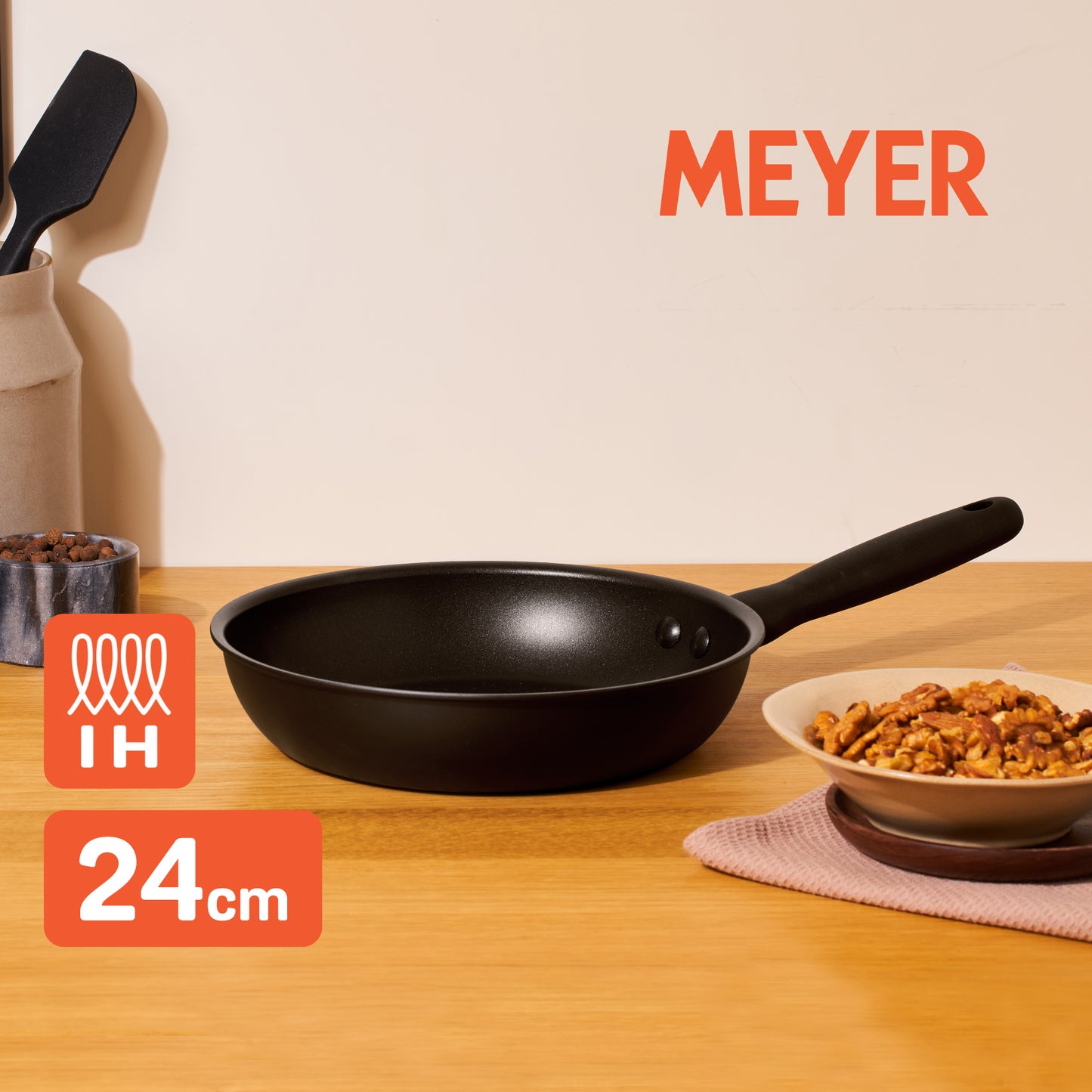 Meyer Midnight Series Nonstick Induction 24cm Frypan