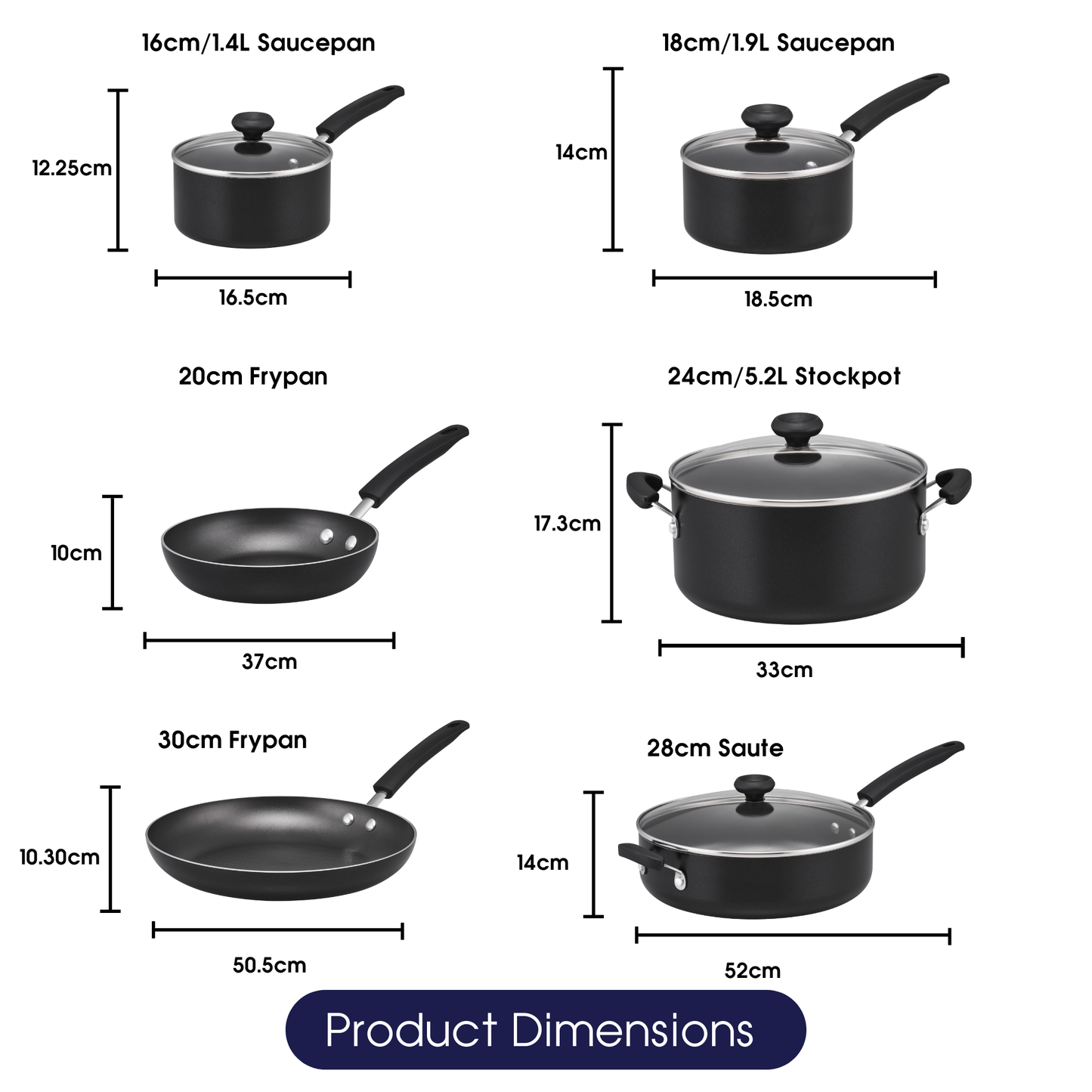 RACO Smartstart Nonstick Induction 6 Piece Cookware Set
