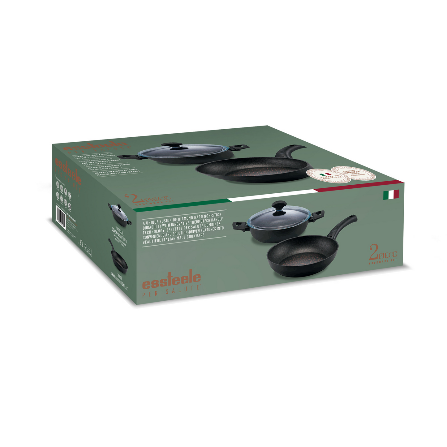 Essteele Per Salute Nonstick Induction 2 Piece Cookware Set
