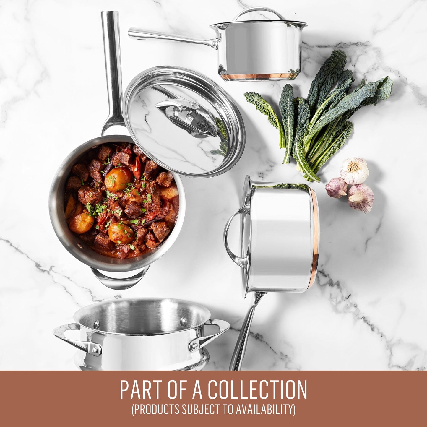 Essteele Per Vita Copper Base Stainless Steel Covered Stockpot 24cm/9.0L