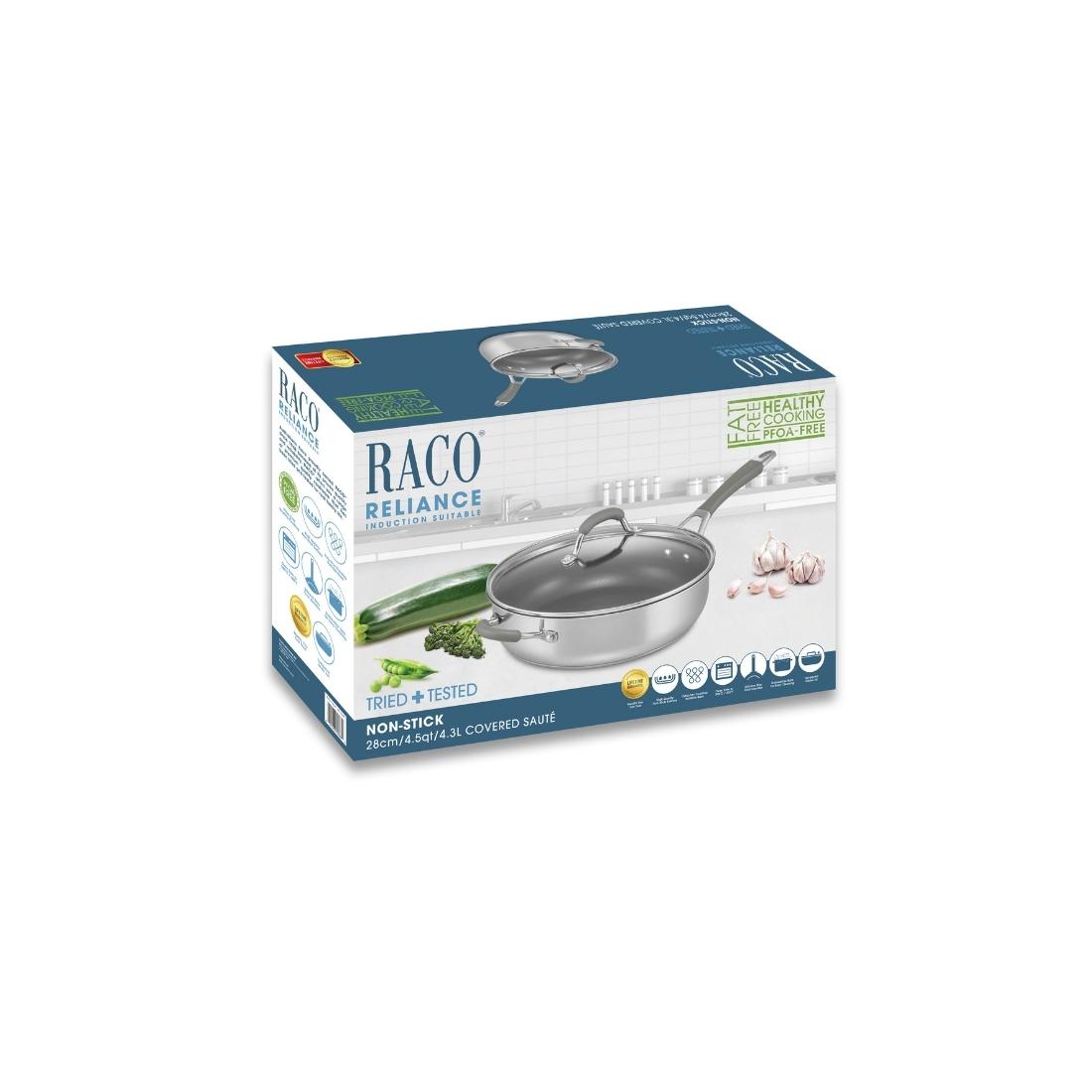 RACO Reliance Stainless Steel Induction Nonstick Covered Sauté 28cm