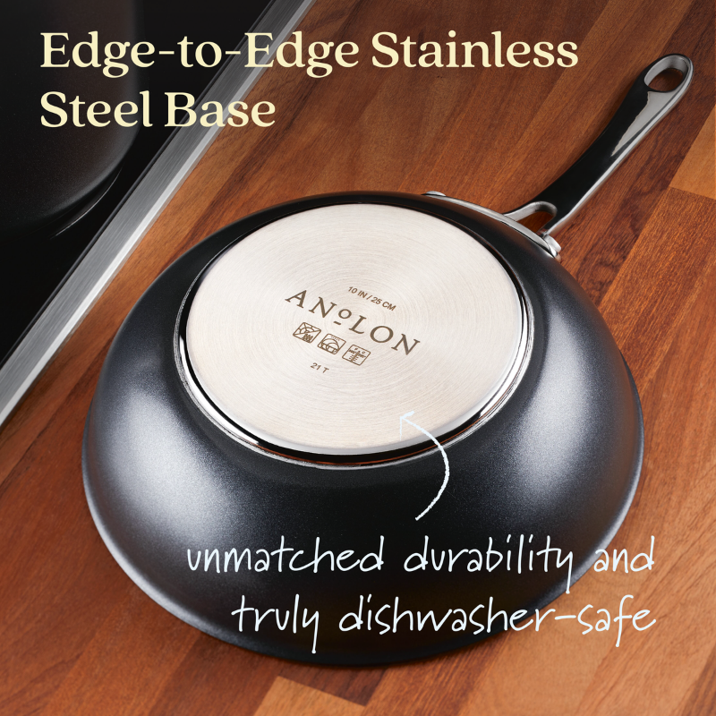 Anolon X Hybrid Stainless Steel Nonstick Induction Covered Stirfry 25cm