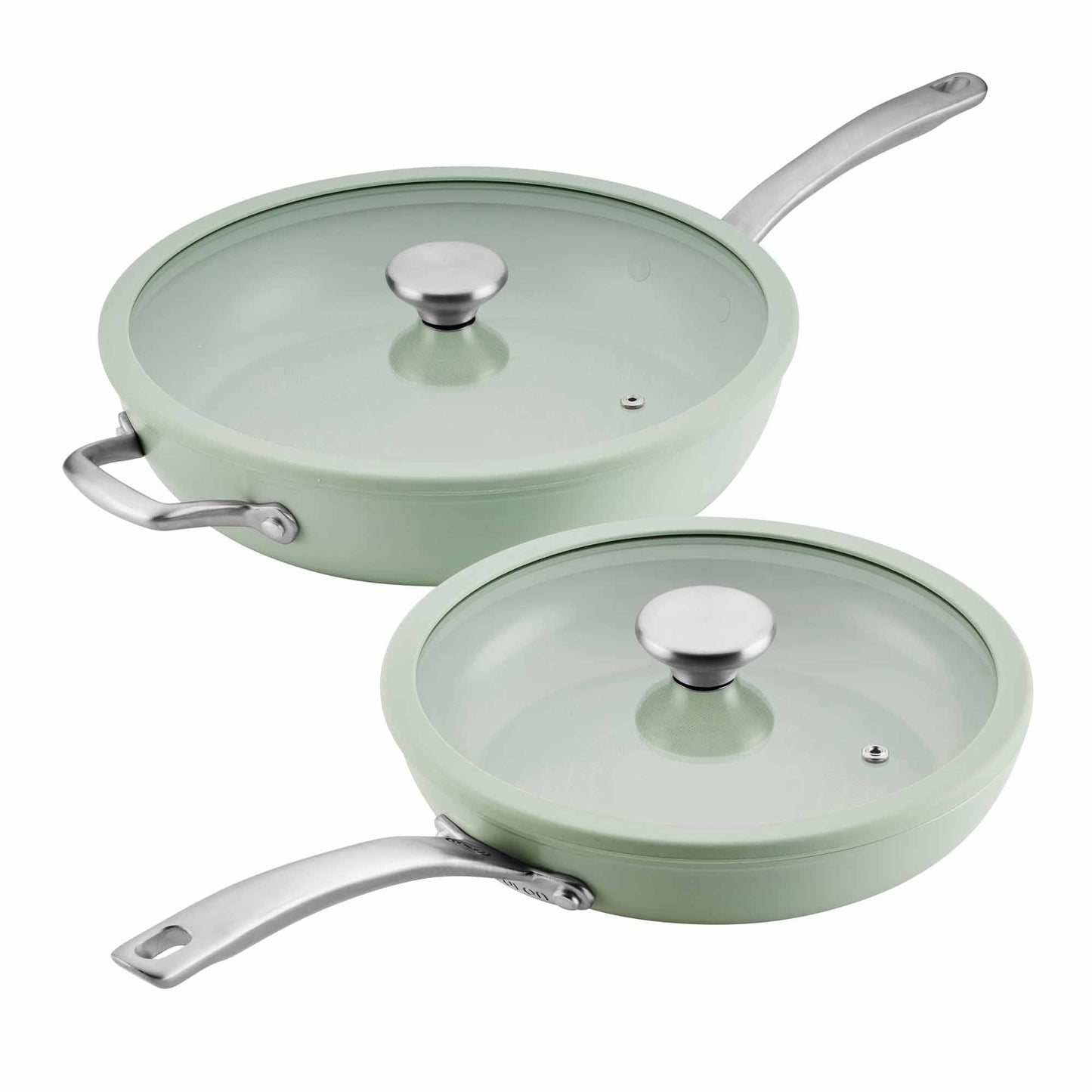 Circulon Halo With LaserDefense™ 25/30cm Covered Skillet Set Sage Green