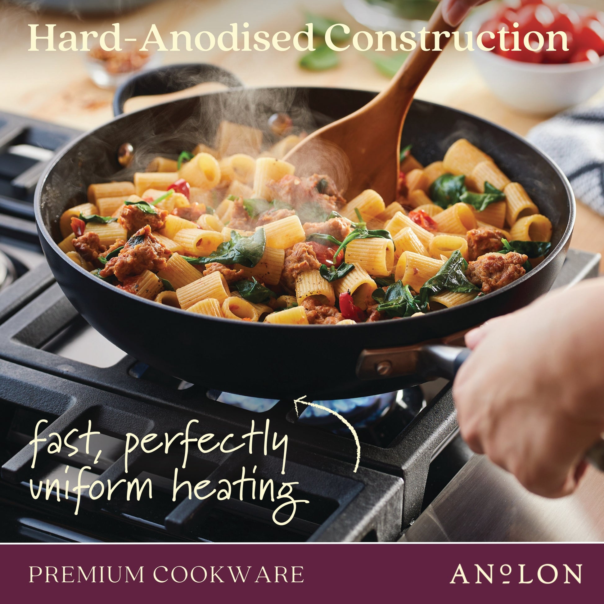 Anolon Advanced Home Hard-Anodized Nonstick 11-Piece Cookware Set (Onyx)