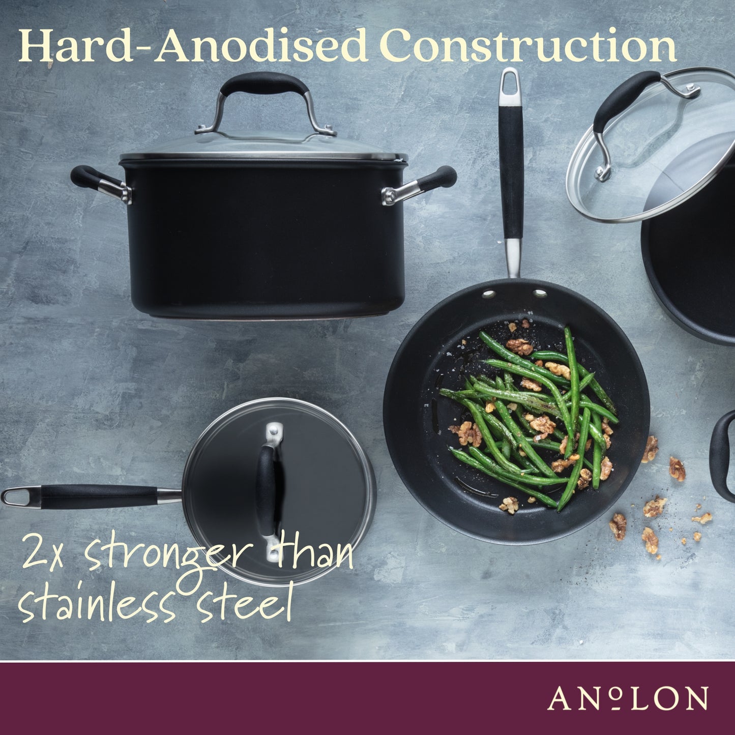 Anolon Advanced+ Nonstick Induction Open French Skillet 25cm