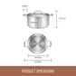 Essteele Eternità Stainless Steel Induction Covered Stockpot 24cm/5.6L