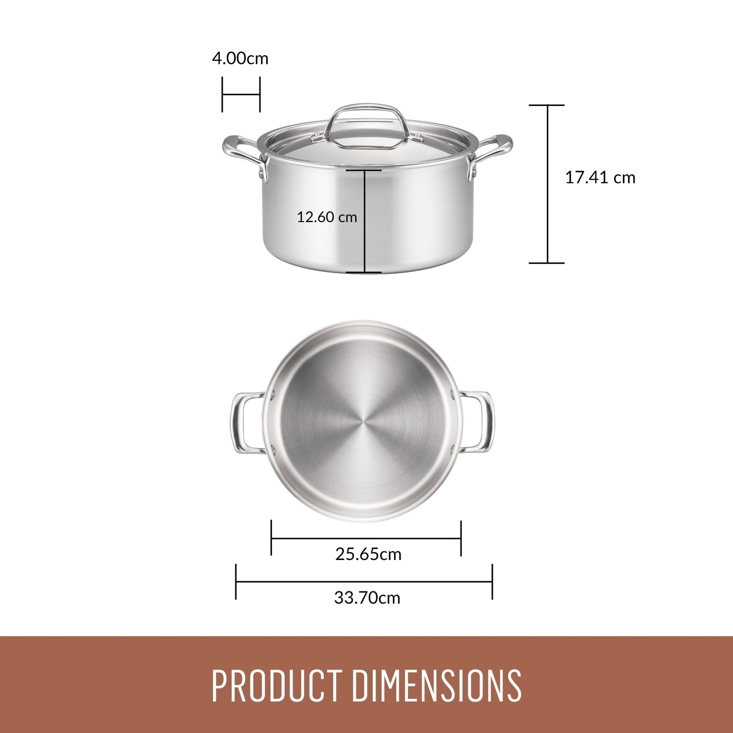 Essteele Eternità Stainless Steel Induction Covered Stockpot 24cm/5.6L