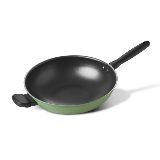 Meyer Moda Induction Open French Frypan With Helper Handle 30cm Sage