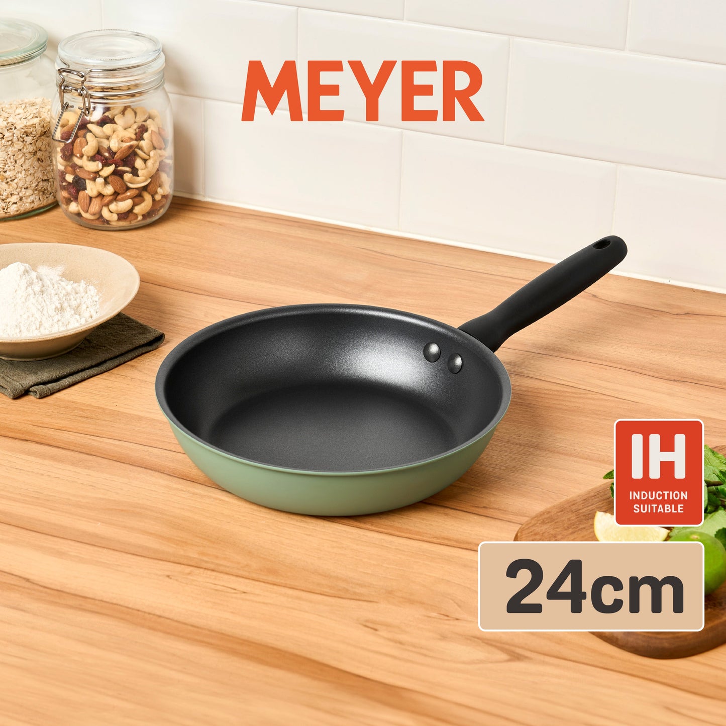 Meyer Moda Induction Open French Frypan 24cm Sage