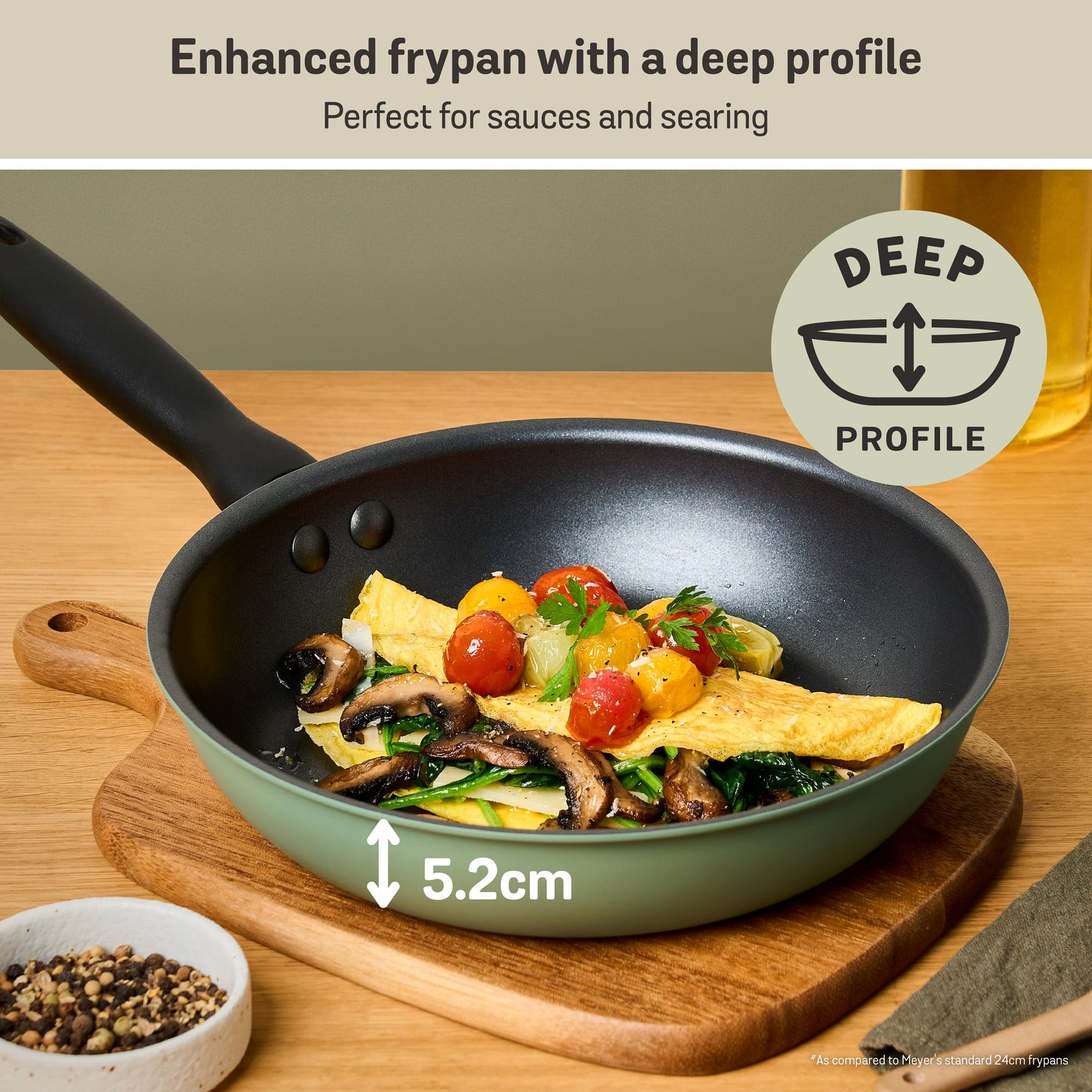 Meyer Moda Induction Open French Frypan 24cm Sage