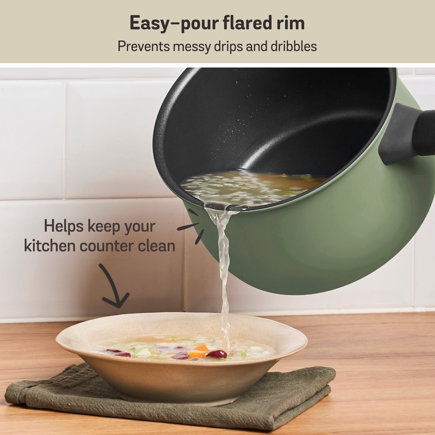 Meyer Moda Induction Covered Stockpot 20cm/3.8L Sage