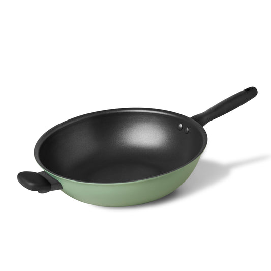 Meyer Moda Induction Stirfry With Helper Handle 32cm Sage