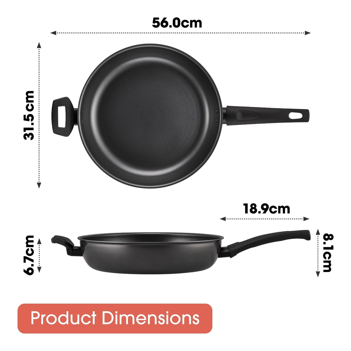 RACO Everyday Essentials Nonstick Induction Deep Open Frypan 30cm With Helper Handle