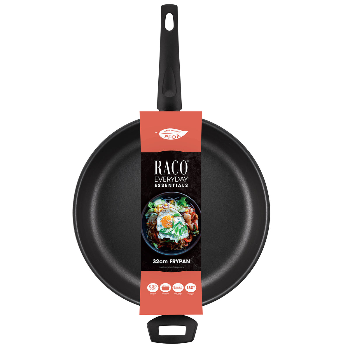 Additional angle: For searing, frying and everyday cooking – aluminium – RACO Everyday Essentials Nonstick Induction Deep Open Frypan 32cm With Helper Handle